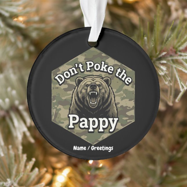 Ne Piquez Pas Papy Ours Brun Drôle et Robustre (Arbre)