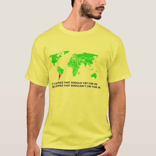 Ne pleure pas pour moi Argentine T-shirt drôle (Devant)