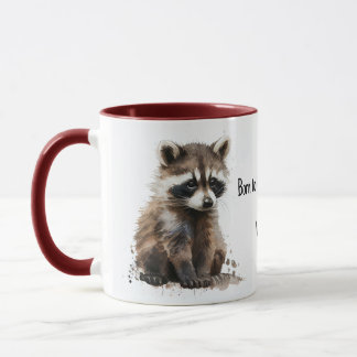 Né pour être raccoon mug libre