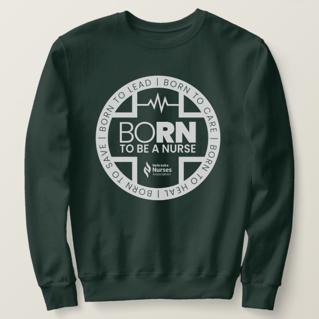 Né Pour Être Une Infirmière Sweatshirt De Couleur  (Design devant)