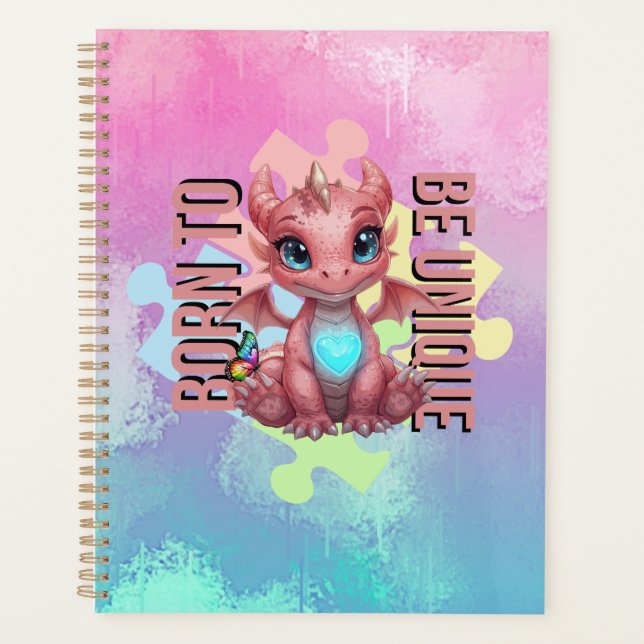 Né pour être unique – Dragon cœur Mignon bébé drag (Devant)