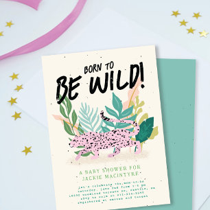 Né Pour Être Wild Baby shower Invitation