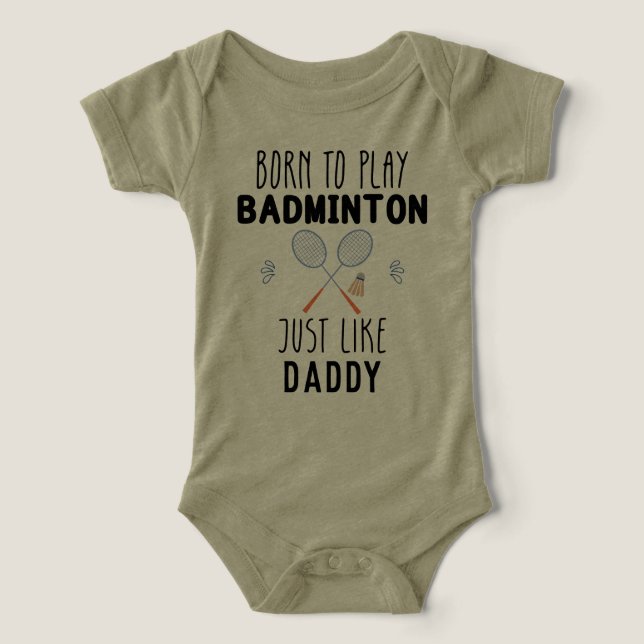 Né pour jouer à Badminton comme papa (Design Recto)