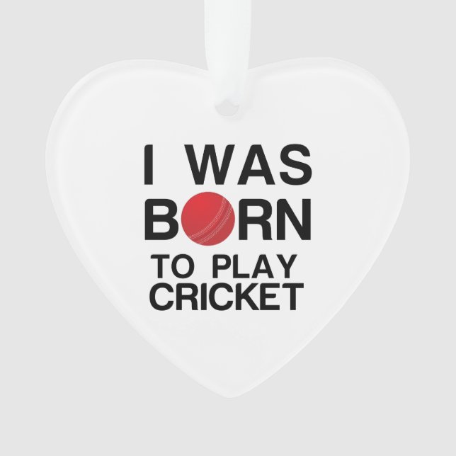 NÉ POUR JOUER AU CRICKET (devant)