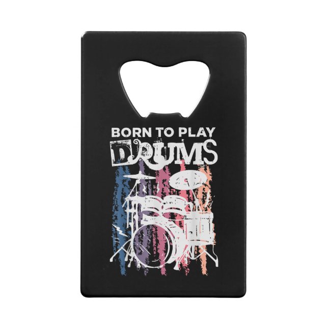 Né Pour Jouer Drumming Rock Music Band Drumme (Devant)