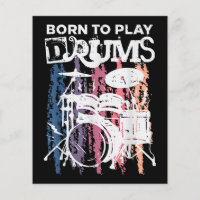Né Pour Jouer Drumming Rock Music Band Drumme