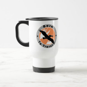 Né pour voyager mug