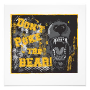 "Ne poussez pas l'ours !" affiche de photo
