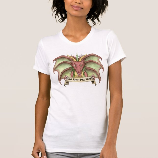 Ne provoquez pas - le T-shirt de dragon (les (Devant)