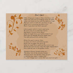 Ne quittez pas le poème - carte postale