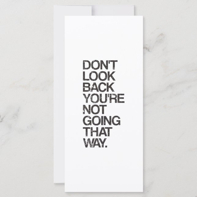 Ne regarde pas en arrière Tu ne vas pas de cette f (Devant)