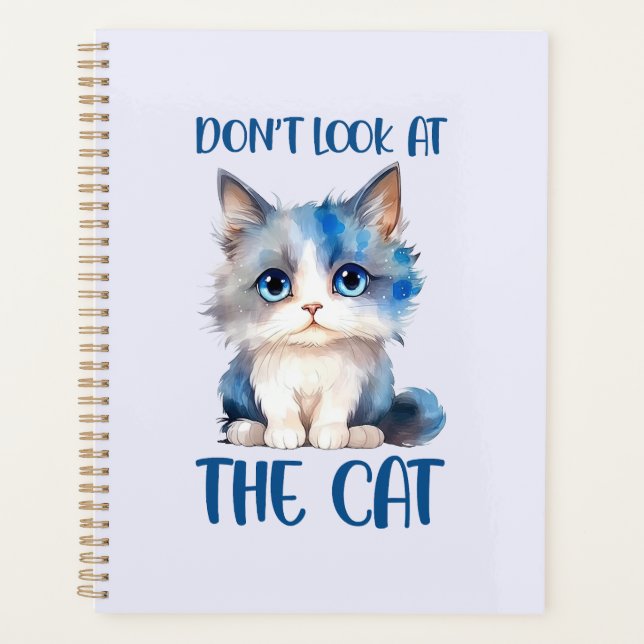 Ne regardez pas le chat - adorable chaton bleu (Devant)