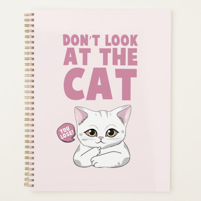 Ne regardez pas le chat - Drôle chat blanc (Devant)