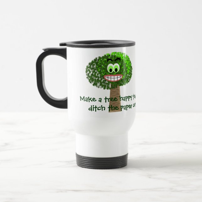 Ne rendez un arbre heureuse aucune tasse de voyage (Gauche)