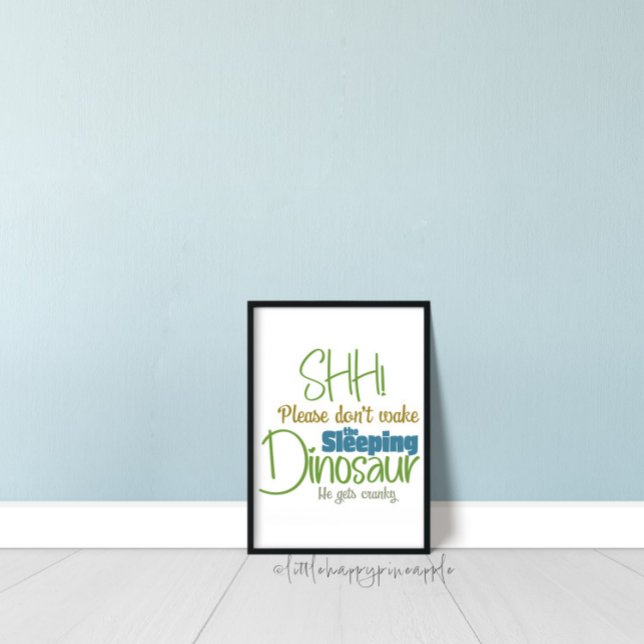 Ne réveillez pas le dinosaure endormi, art mural p (Créateur téléchargé)