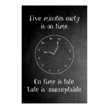 Ne sois pas en retard ! Poster en classe