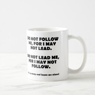 Ne Suivez Pas Ou Ne Dirigez Pas Tasse Drôle De Voy