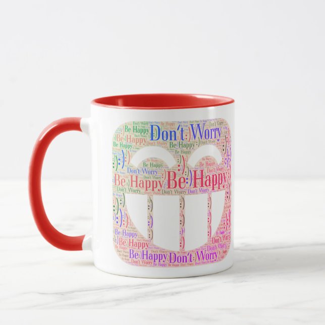 Ne t'inquiète pas d'être heureux Mug (Gauche)