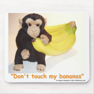 Ne touchez pas mon tapis de souris de singe