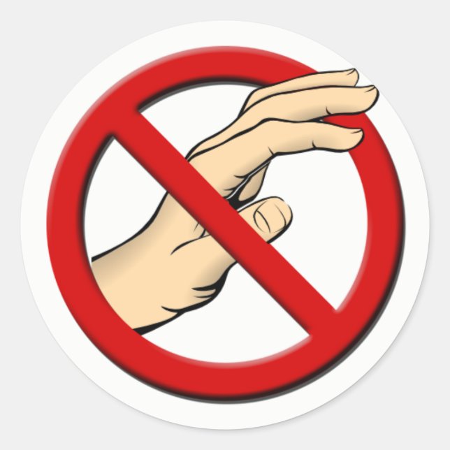 Ne Touchez pas Sticker rond (Devant)