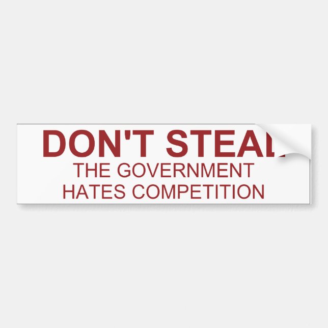 Ne vole pas le gouvernement hait le bumper Sticker (Devant)