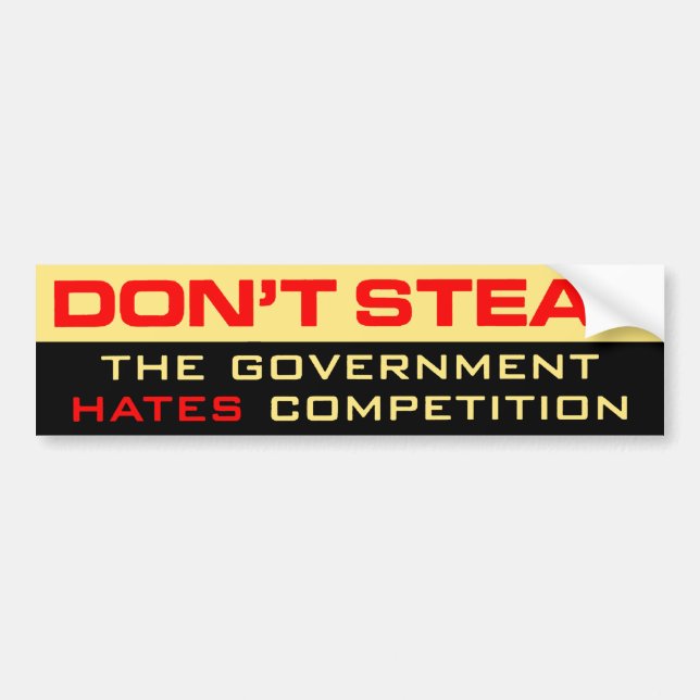 Ne vole pas le gouvernement hait le bumper Sticker (Devant)