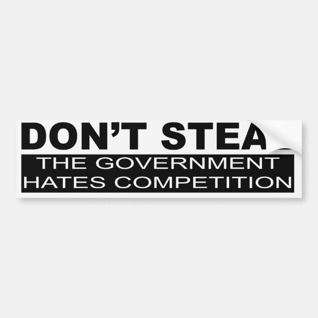 Ne vole pas le gouvernement hait le bumper Sticker (Devant)