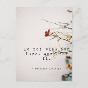 Ne voulez pas de la chance Inspiration carte posta