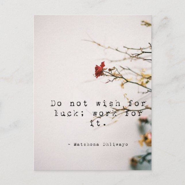 Ne voulez pas de la chance Inspiration carte posta (Devant)