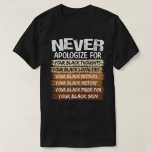 🖤 ne vous excusez jamais pour votre T-shirt Black