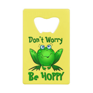 Ne vous inquiétez pas Be Hoppy Cute Green Frog w 