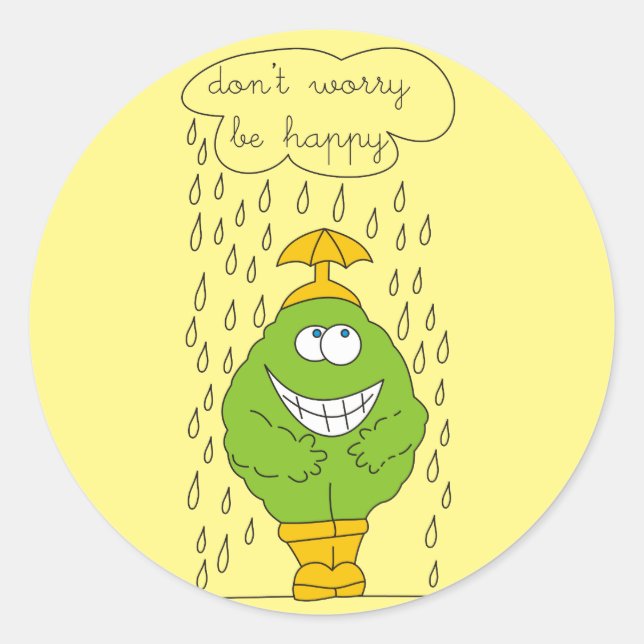 Ne vous inquiétez pas être heureux Stickers Cercle (Devant)