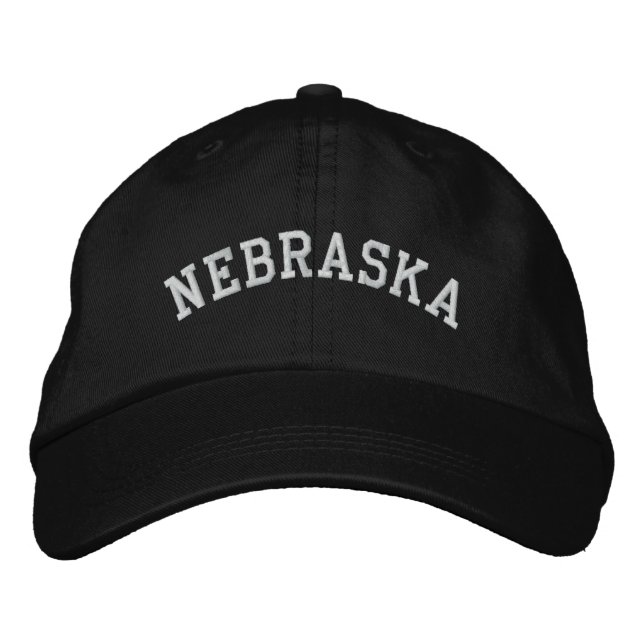 Nebraska brodé Casquette ajustable noir (Devant)
