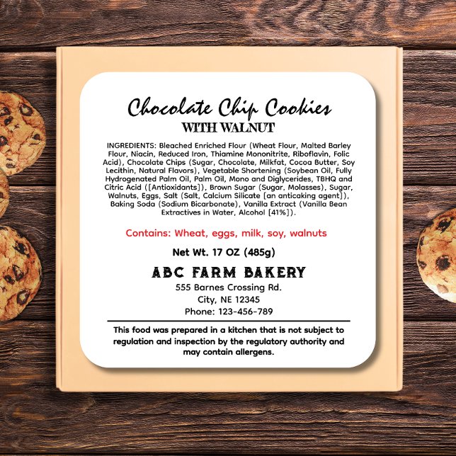 NEBRASKA Cottage Étiquette du droit alimentaire (Créateur téléchargé)