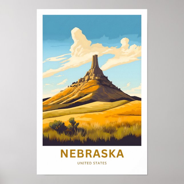 Nebraska États-Unis Impression de voyage (Devant)
