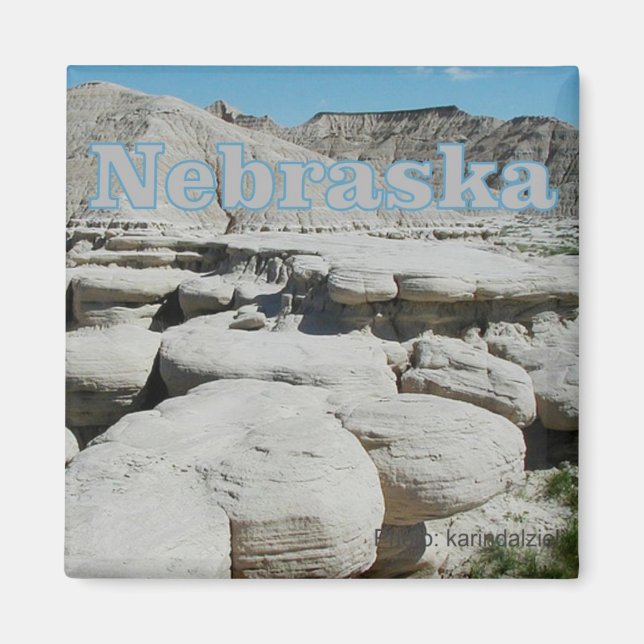 Nebraska State Travel Souvenir Frigo Magnet (Devant)