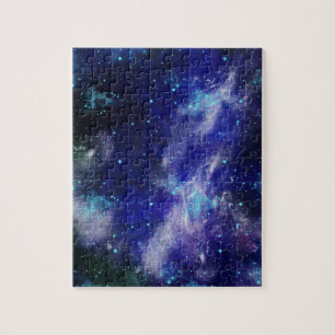 Nebula bleue Galaxy Aquarelle Jigsaw Puzzle
