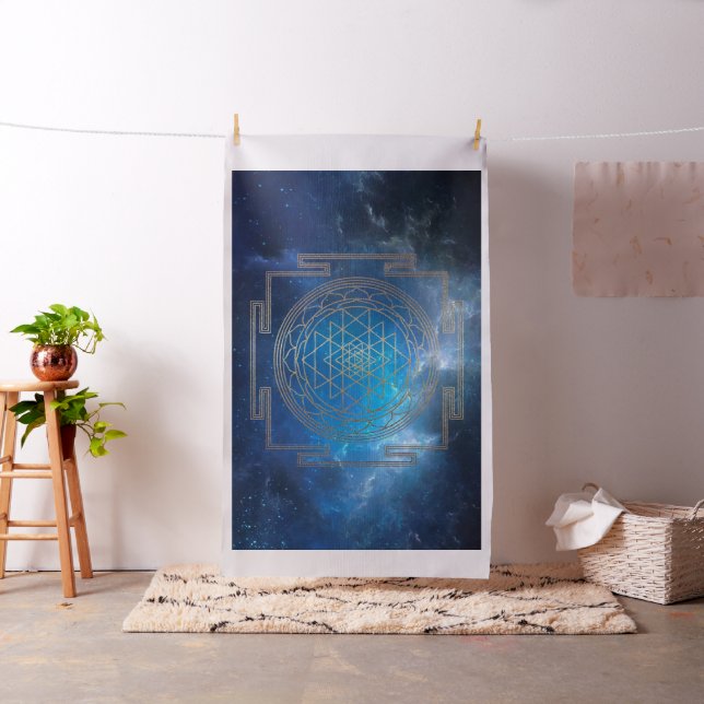 Nebula bleue Sri Yantra - Tissu (In Situ)