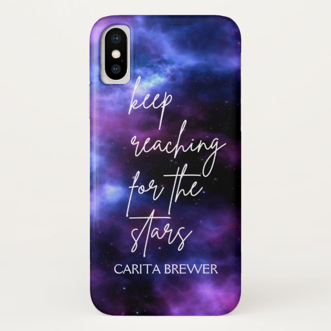 Nebula Galaxy Inspirational iPhone X Coque (Dos)