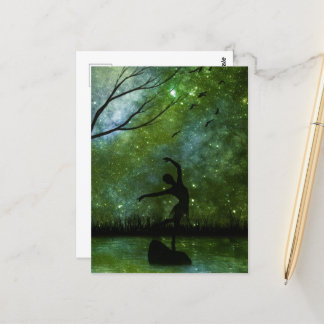 Nebula Sky Dancer Silhouette - Carte verte