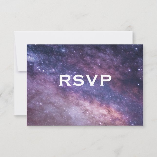 Nebula Space Cosmos Wedding RSVP (Devant)