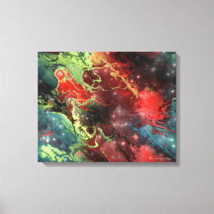 Nebulae fractale 3 toile enrobée