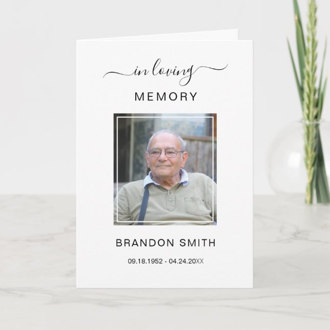 Nécrologie funéraire de service avec Carte de reme (Devant)