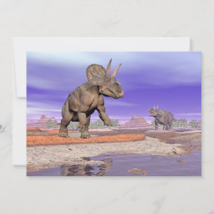 Nedoceratops/dicératops dinosaures dans la nature