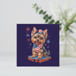 Née pour briller – Carte plate mignonne du 4 juill