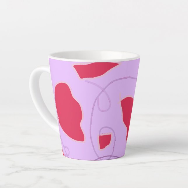 Néerlandais comme tulipes rouges latte mug (Angle gauche)