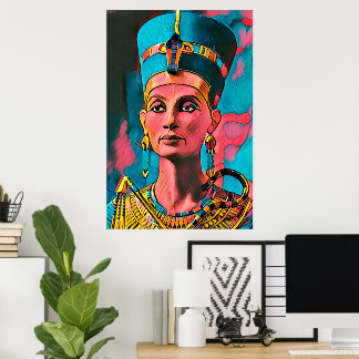 Nefertiti - Poster de l'Art du Mur de la Reine égy