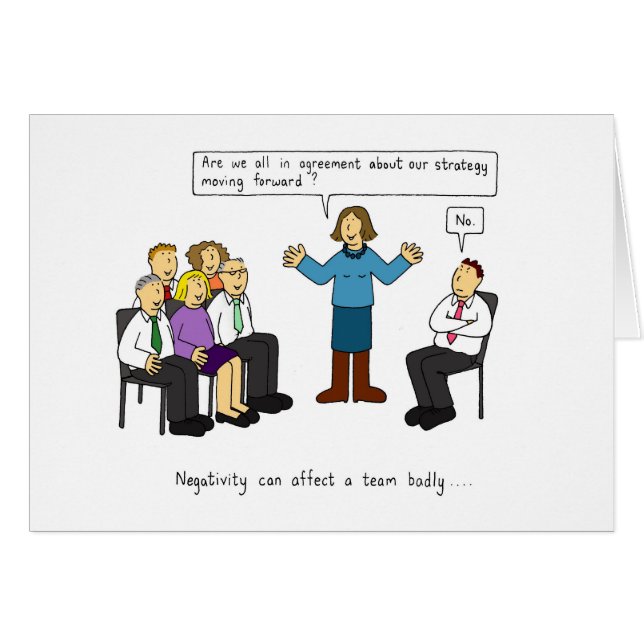 Négativité en milieu de travail Humour (Devant horizontal)