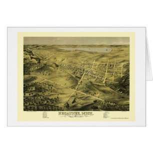 Negaunee, carte panoramique de MI - 1871