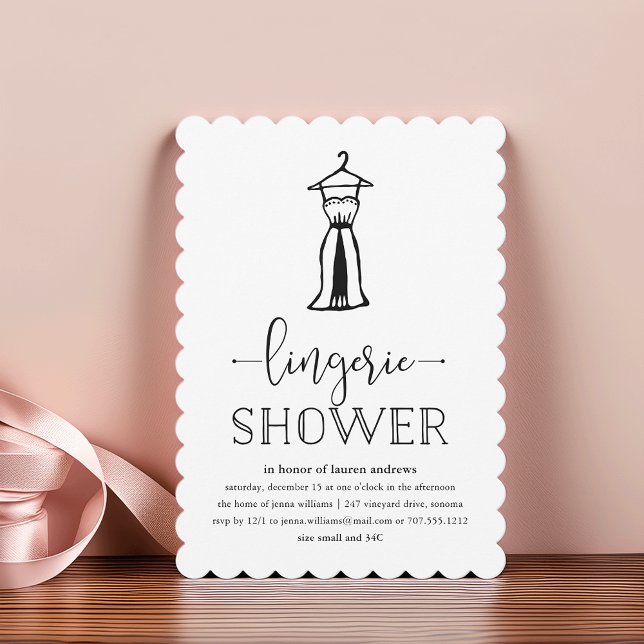 Negligée | Lingerie Shower Invitation (Créateur téléchargé)